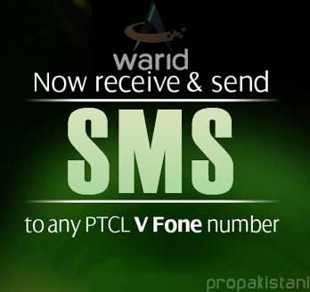 Warid Introduces : SMS to any V-PTCL