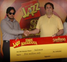 Jazz SMS Khazana Jazz SMS Khazana Rs. 5 Million Winner Announced