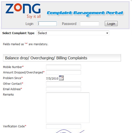 Zong Complaint Center Register Complaints Online: Zong