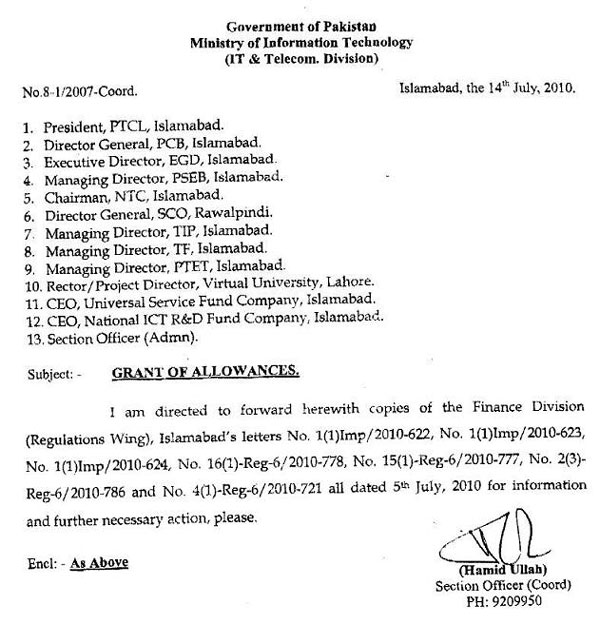 MoIT Notification Salaries PTCL Employees Went on Strike over Salary Differences