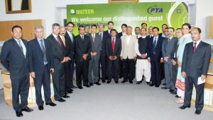 On the occasion of inaugural ceremony of 789-service of Wateen, Chairman PTA, Dr. Muhammad Yasin view with senior management of Wateen Group. DG PTA Yawar Yasin, ZD Kamran Khan Gandapur and other senior officials are also seen in the picture
