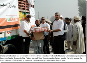 UfoneCharsada thumb Ufone Distributed Eid Gifts to Flood Hit Families