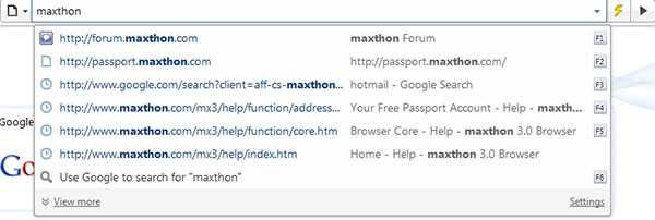maxthon smart address bar Maxthon 3   An Internet Browser from China
