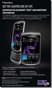 Mobilink indigo Blackberry Torch 9800 thumb Mobilink Launches Blackberry Torch 9800