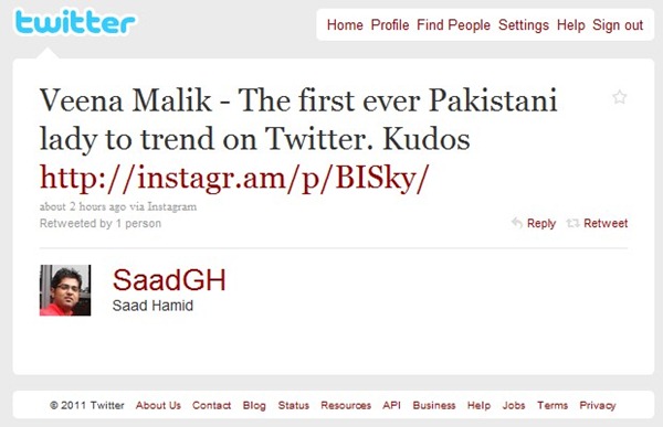 Veena Malik Twitter 01 thumb Veena Malik Made it, Yes Seriously, She Made to Twitter Trends!