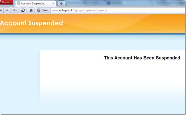 account suspended Export Promotion Bureau Website Down Because of Non payment