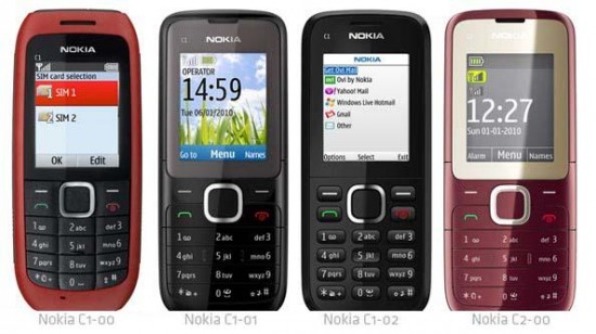 Dual Sim Nokia Mobiles: C2 01, C2 00, C1 01, C1 00 Review and Price