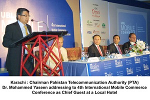 Chairman PTA addressing Mobile Commerce Conference thumb Pakistan to Get Third Party Mobile Banking Regulations this Year