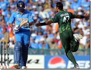 Mohali Semi final Wahab out Kohli thumb World Cup is Over, Well Kind of