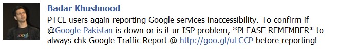 badar Google Websites Get Disrupted in Pakistan