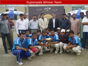 gujranwala winner team 300x225 All Pakistan Glow Cricket Tournament Concludes