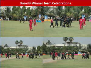 karachi team celebrations 300x224 All Pakistan Glow Cricket Tournament Concludes