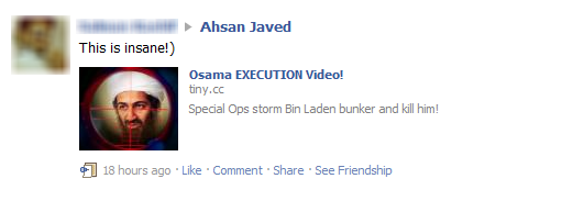 osama death video scam Beware! Osamas Death Video on Facebook is a Scam