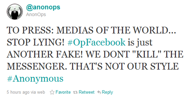 anon tweet 2 thumb Anonymous Aims to Kill (Hack) Facebook on Nov 5th
