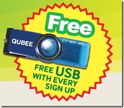 qubee thumb Qubee Offering Double Bandwidth, 4 GB Flash Drives