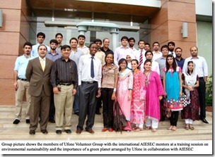 Ufone AIESEC Pic thumb Ufone Trains Employees on Being Environmentally Sustainable