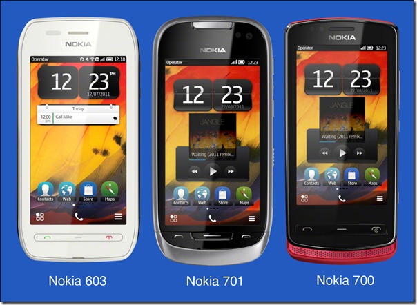 Nokia Belle devices picture thumb Mid Range Nokia 603, 701 and 700 Launched