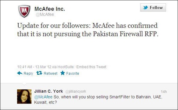 imgfull498S1117573 thumb Cisco, Mcafee, Websense Decide Not to Help Pakistan, But Wait, Who Asked for Their Help?