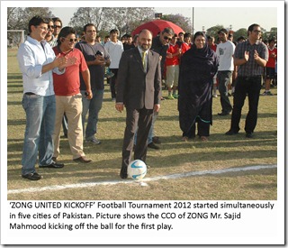 ZONG Football thumb Zong Kicks off United Football Tournament