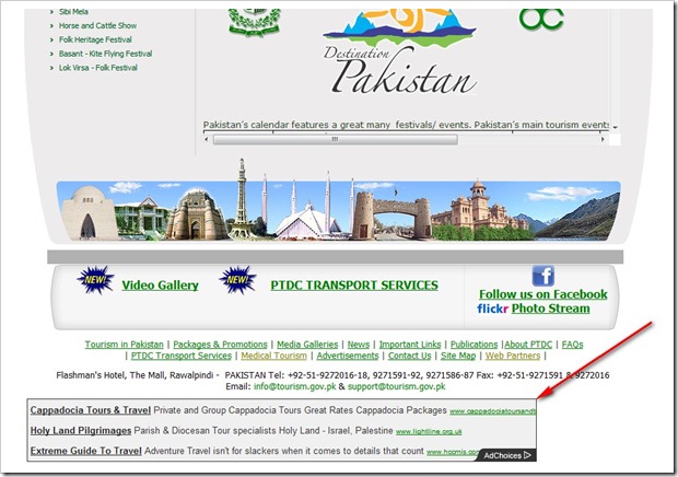 tourism thumb Official Tourism Website Still Displays Adsense