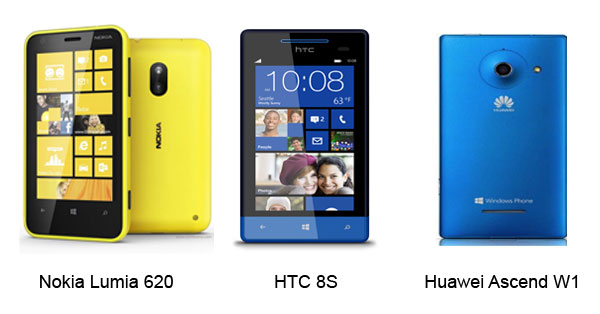 Nokia Lumia 620 Vs HTC 8S Vs Huawei Ascend W1 Budget Windows Phone 8: Nokia Lumia 620 Vs. HTC Windows Phone 8S Vs. Huawei Ascend W1