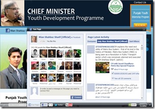 Pujab Youth thumb Shahbaz Sharif Uses Dozens of Government Websites to Promote His Facebook and Twitter Profiles
