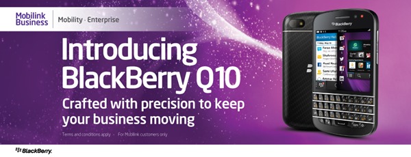 Picture Q10 Mobilink Introduces Blackberry Q10 in Pakistan