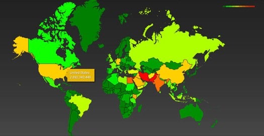 Heatmap1 thumb Pakistan, Among Top 5 NSA Targets, Takes Steps to Secure its Cyber Space