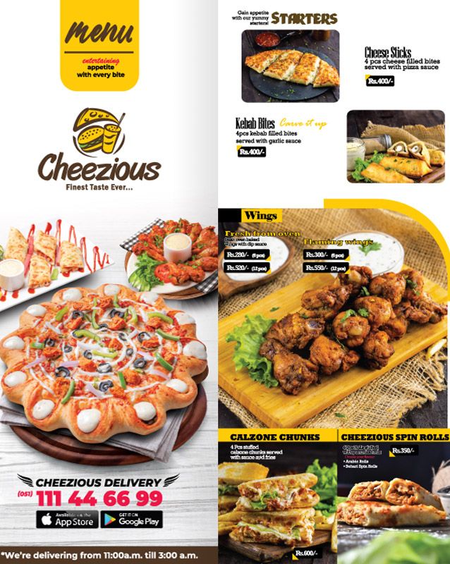 Cheezious menu deals