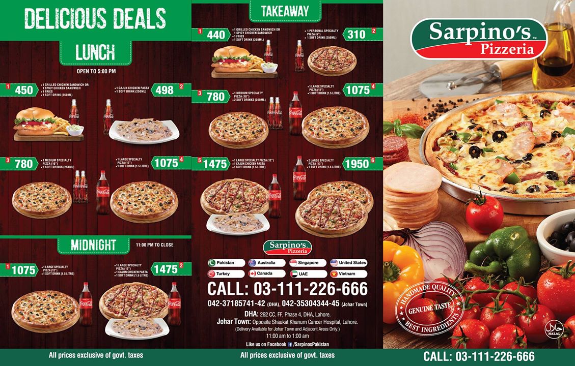 Sarpinos pizza online near me