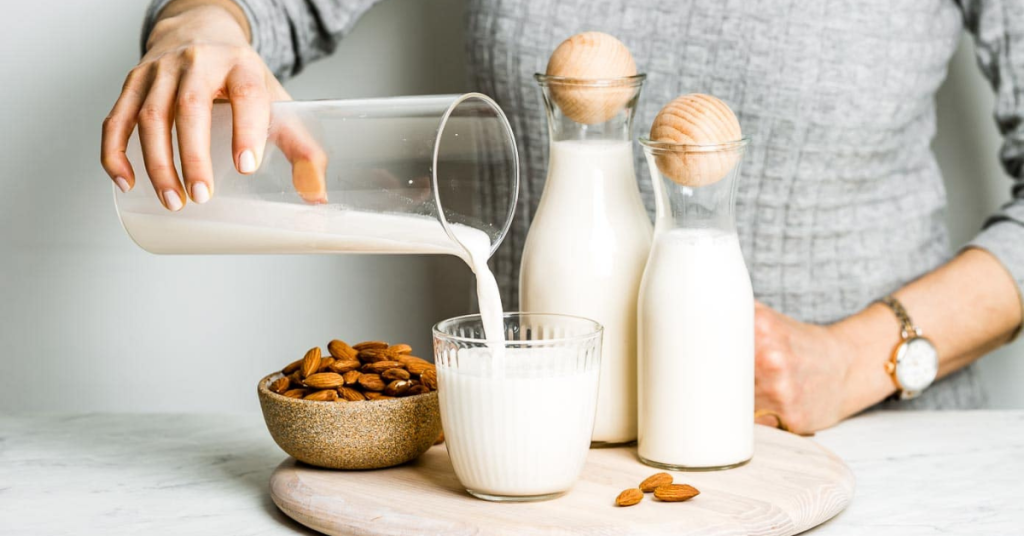 high protein in almond milk