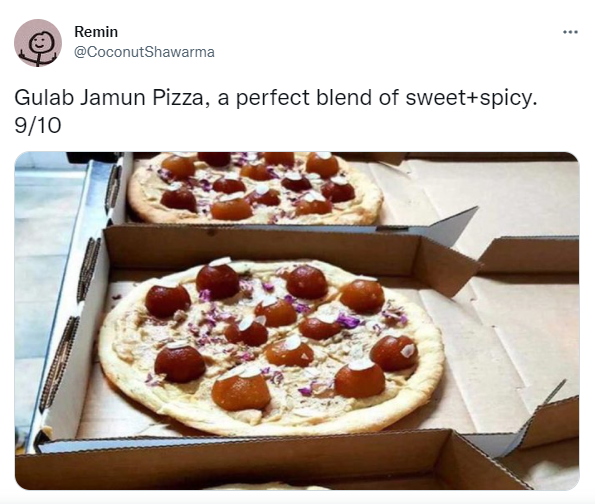 Gulab Jamun Pizza 