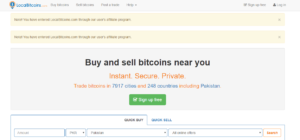 Screenshot of the site localbitcoins.com