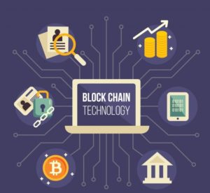 Image of the banner of of blockchain technology.