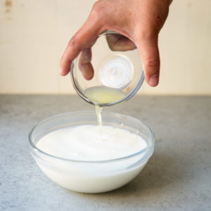 A guy making buttermilk