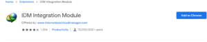 Downloading the IDM extension