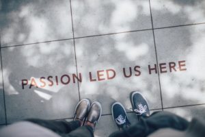 An image saying that passion led us here