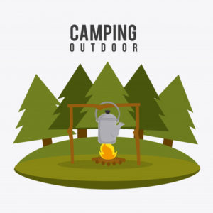 Image of a poster that says outdoor camping
