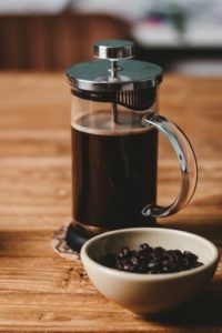 fresh coffe from the coco beans crushed with hand