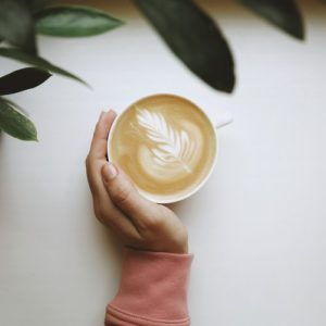 Latte in a cup