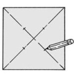 draw two diagonal lines