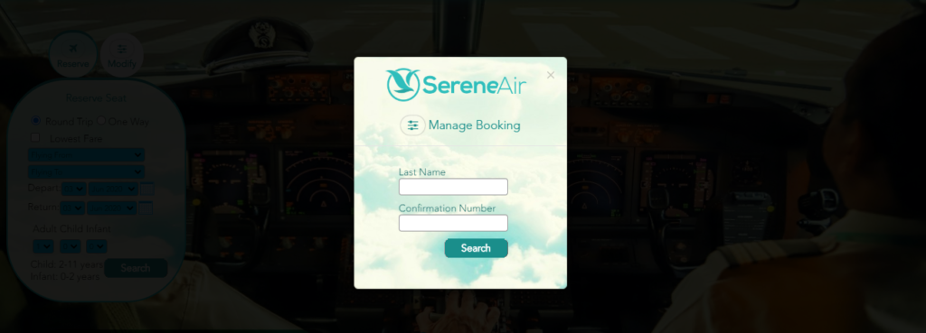 serene air booking