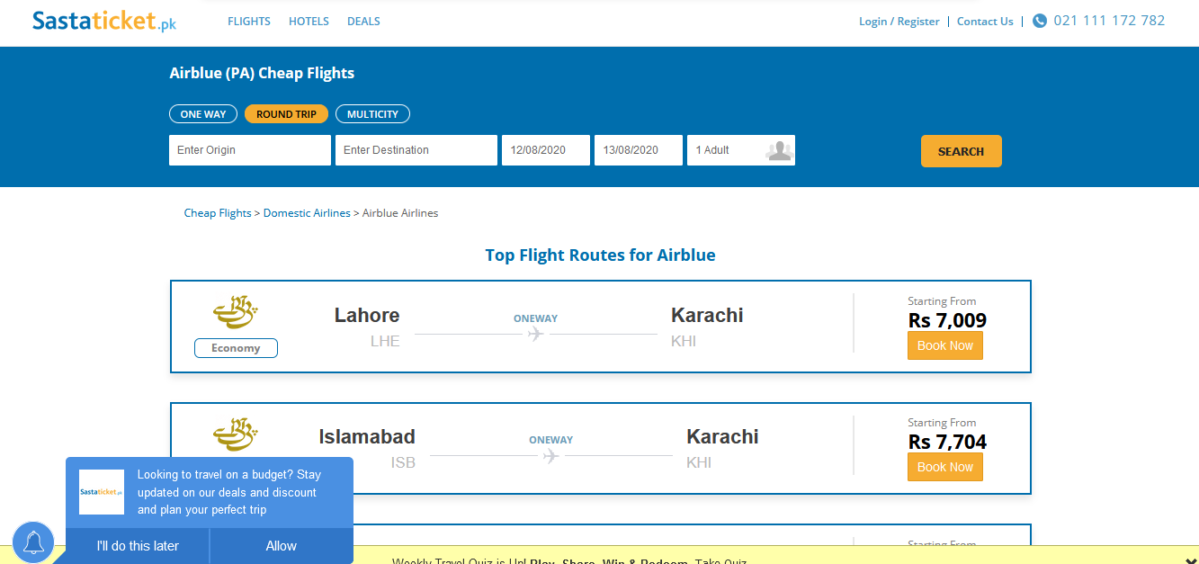 Airblue How To Book A Flight Online With Airblue How To