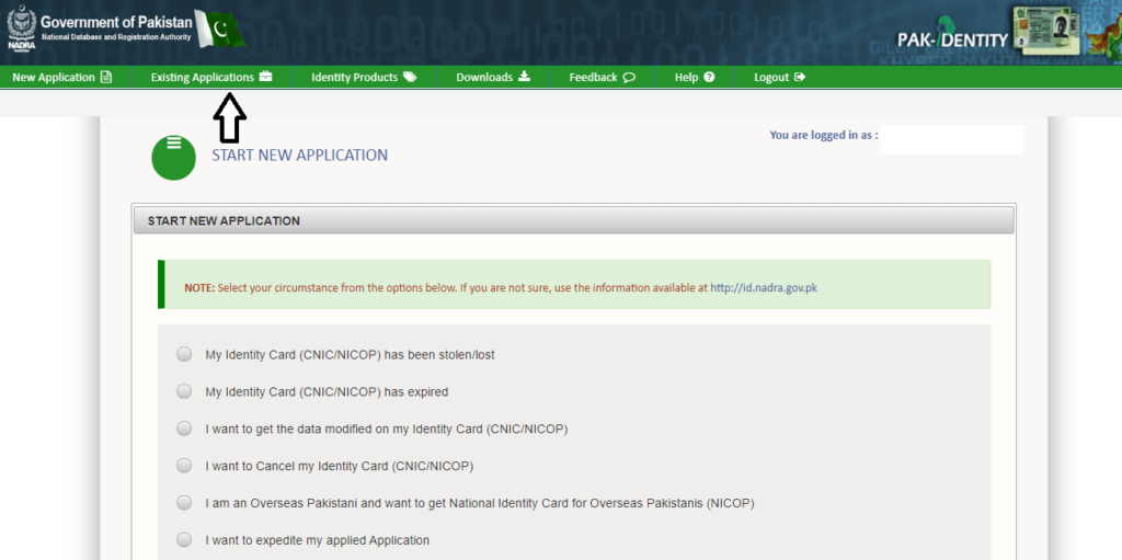 tracking application for CNIC