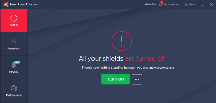 how to turn off antivirus for avast