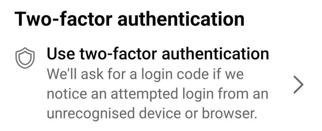 Two-factor authentication for Facebook privacy