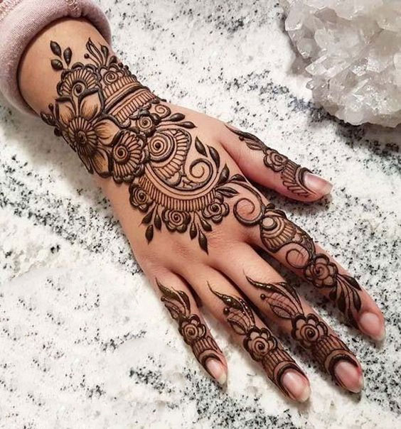 Jewelry mehndi design stacked rings and arm cuff