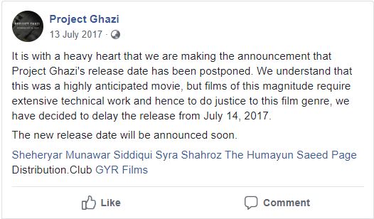 Project Ghazi release date delayed