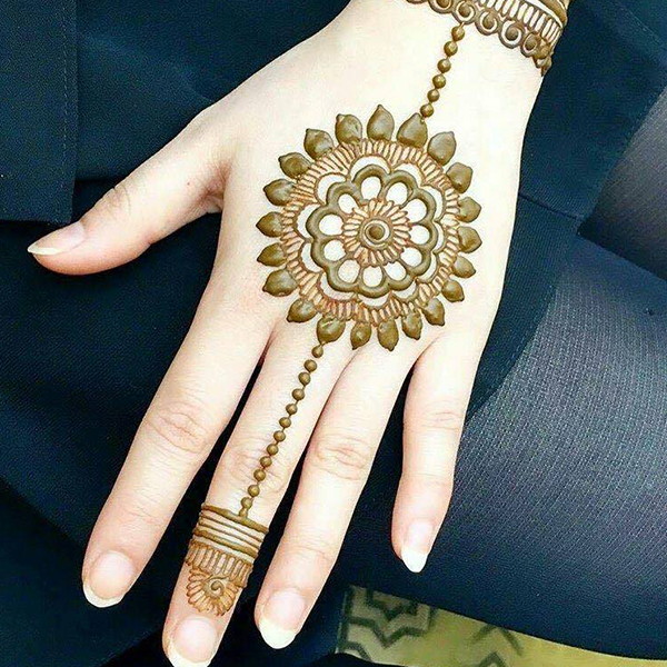 Pakistani Mehndi design back hand
