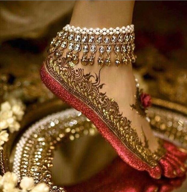 Bridal Mehndi feet mehndi designs